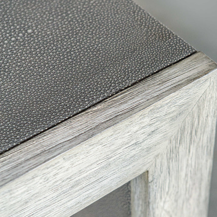 RUSTIC SHAGREEN CONSOLE TABLE