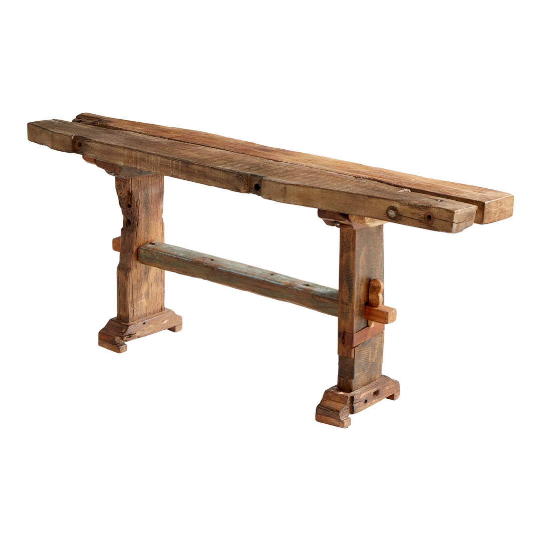 SALVAGED WOOD CONSOLE TABLE