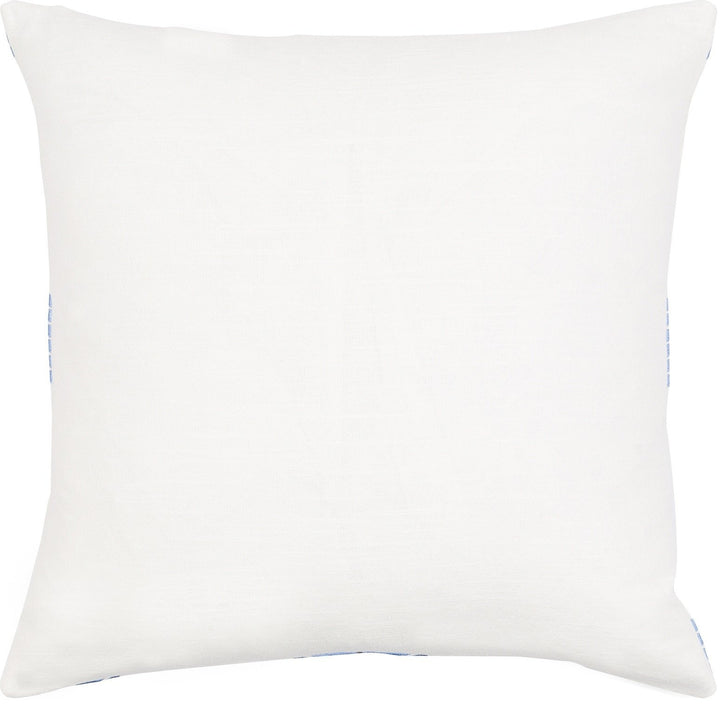 SAVOIE BLANC BLUE EMBROIDERED ACCENT PILLOW