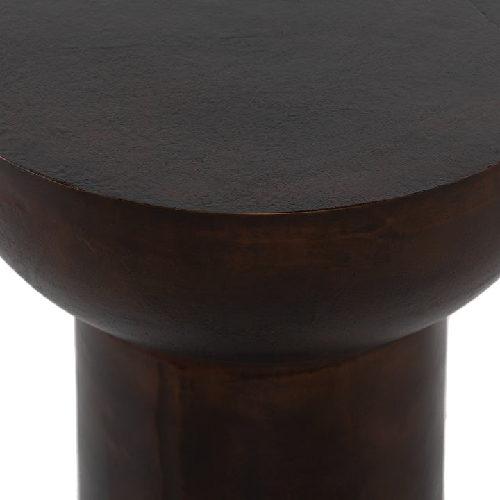 SEARCY END TABLE: ANTIQUE RUST