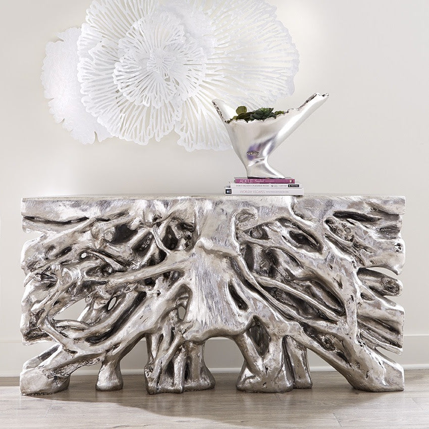 SILVER LEAF SQUARE ROOT CONSOLE