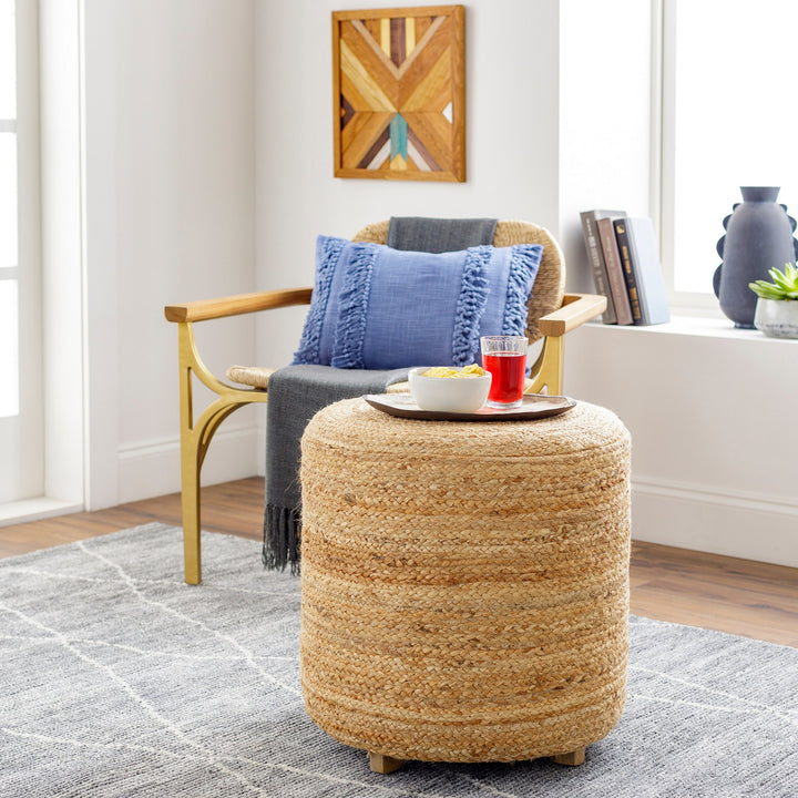 SOBE JUTE WRAPPED ACCENT OTTOMAN