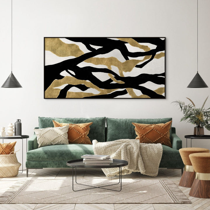 "SOLID STREAM I" HAND PAINTED CANVAS ART