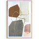 "SPECULATE" GOLD EMBELLISHED GLASS FRAMED ABSTRACT PRINT