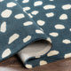 TREND SPOTTING WOOL RUG: NAVY