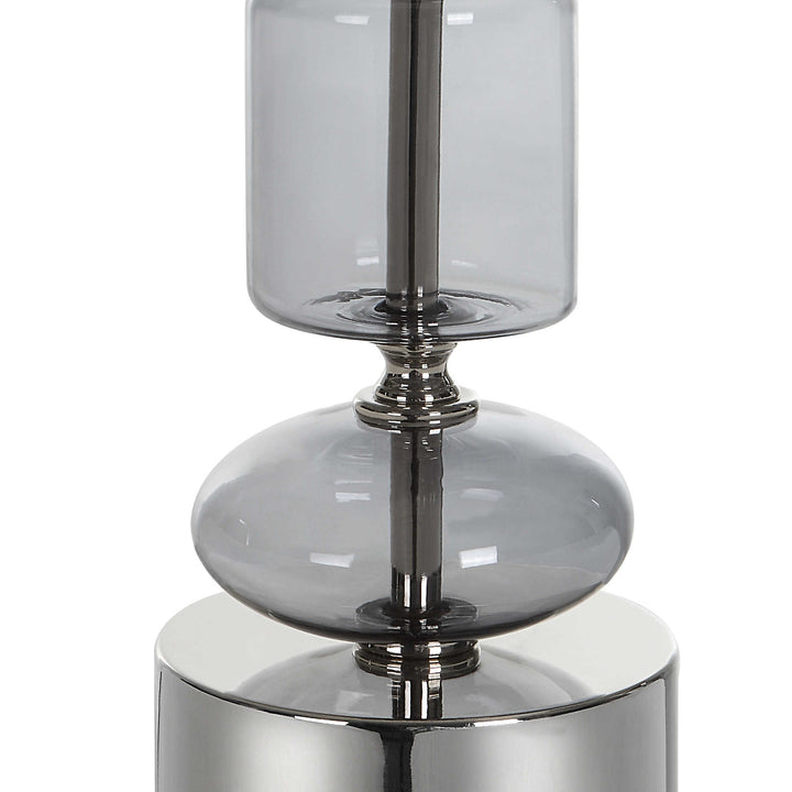 STRATUS GREY GLASS BUFFET LAMP