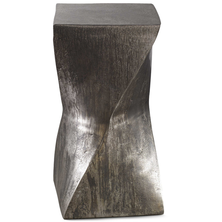 TARNISHED SILVER TWIST ACCENT TABLE