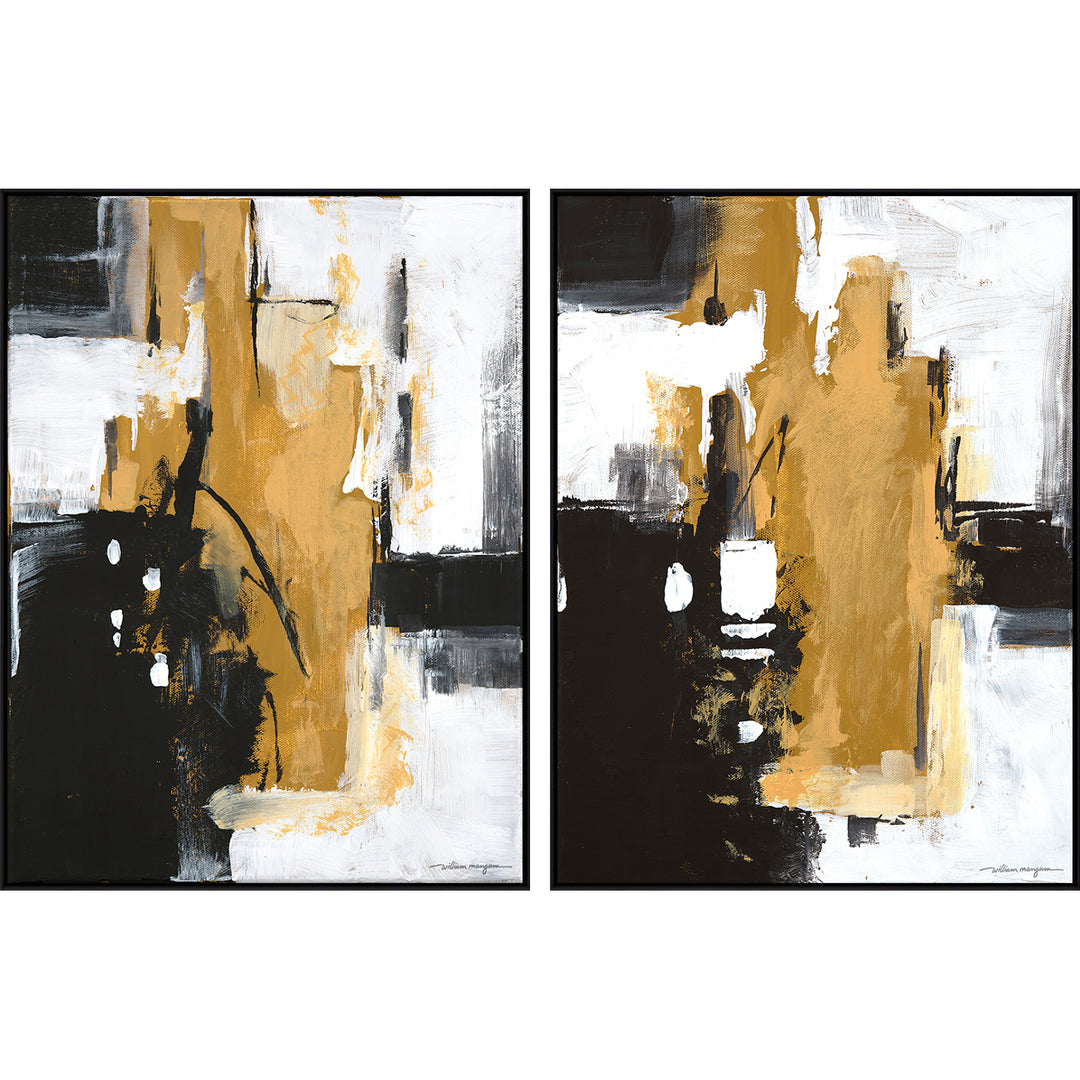 "THE GRID" CANVAS ART DIPTYCH