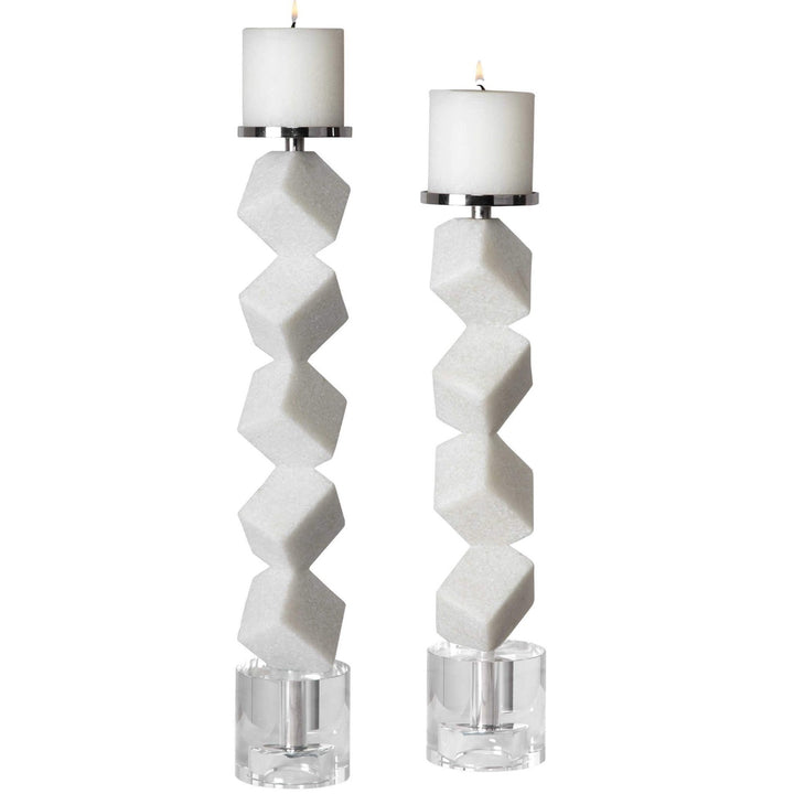 THEIRRY CANDLE HOLDERS | SET OF 2