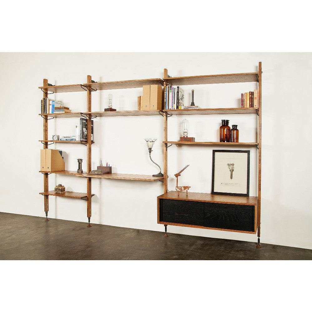 THEO WALL UNIT WITH LARGE SHELVES