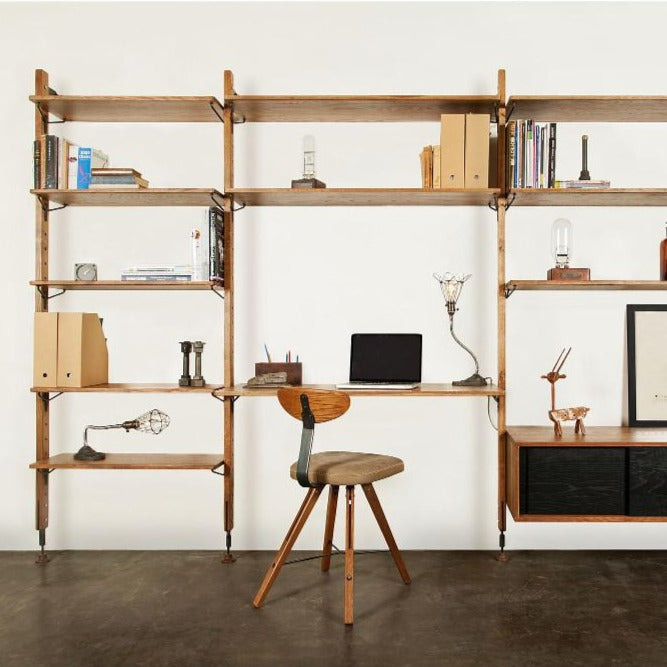 Theo Wall Unit with Large Shelves  Modern Industrial – The Design Tap