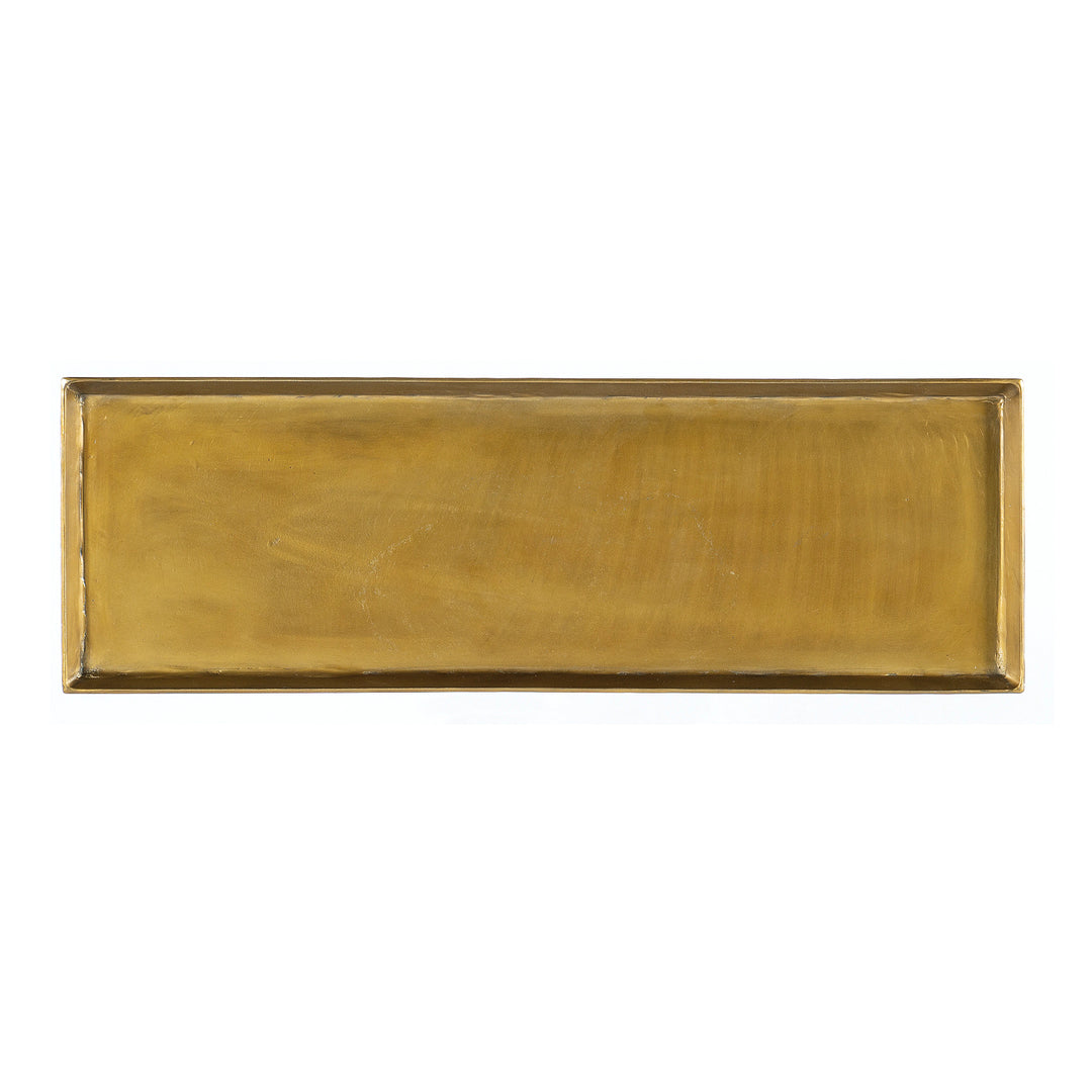 TIBI GOLD TRAY TOP CONSOLE TABLE