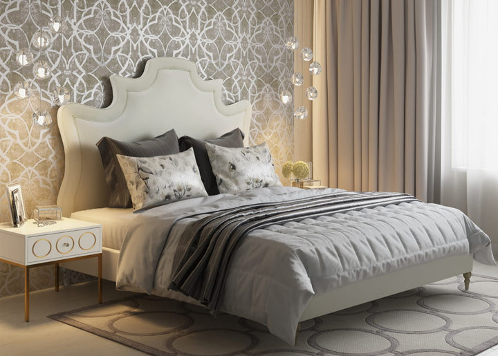GWINETTE CREAM VELVET BED