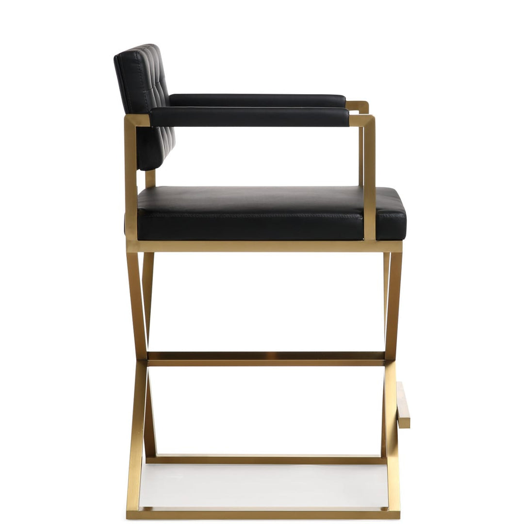 DIRECTOR COUNTER STOOL: BLACK | GOLD