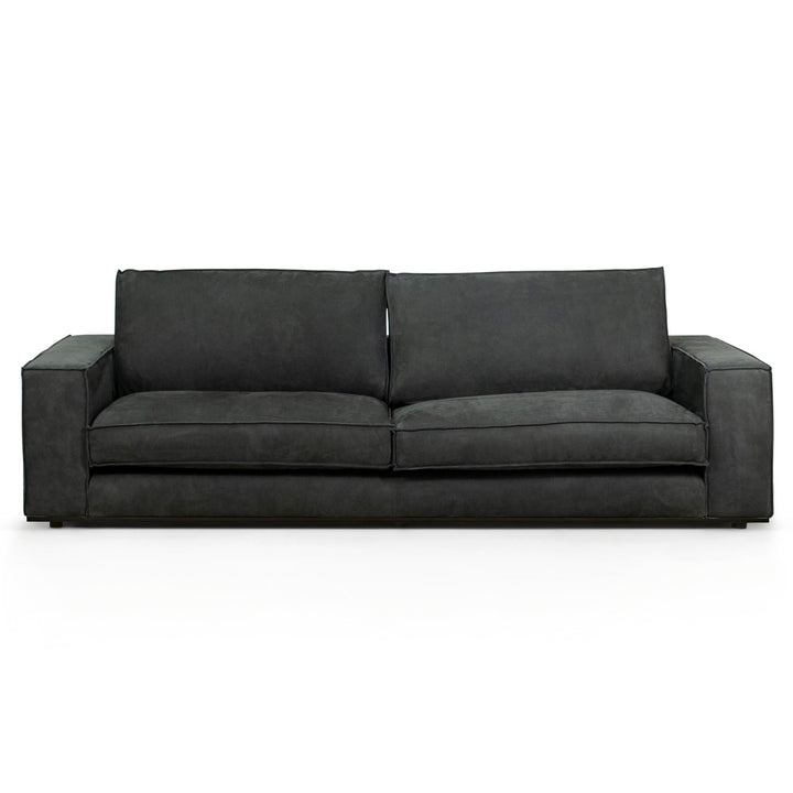 Black Suede leather sofa