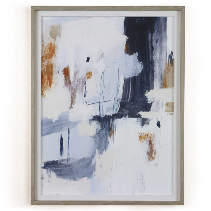 "VARIANT NAVY" ABSTRACT FRAMED ART PRINT