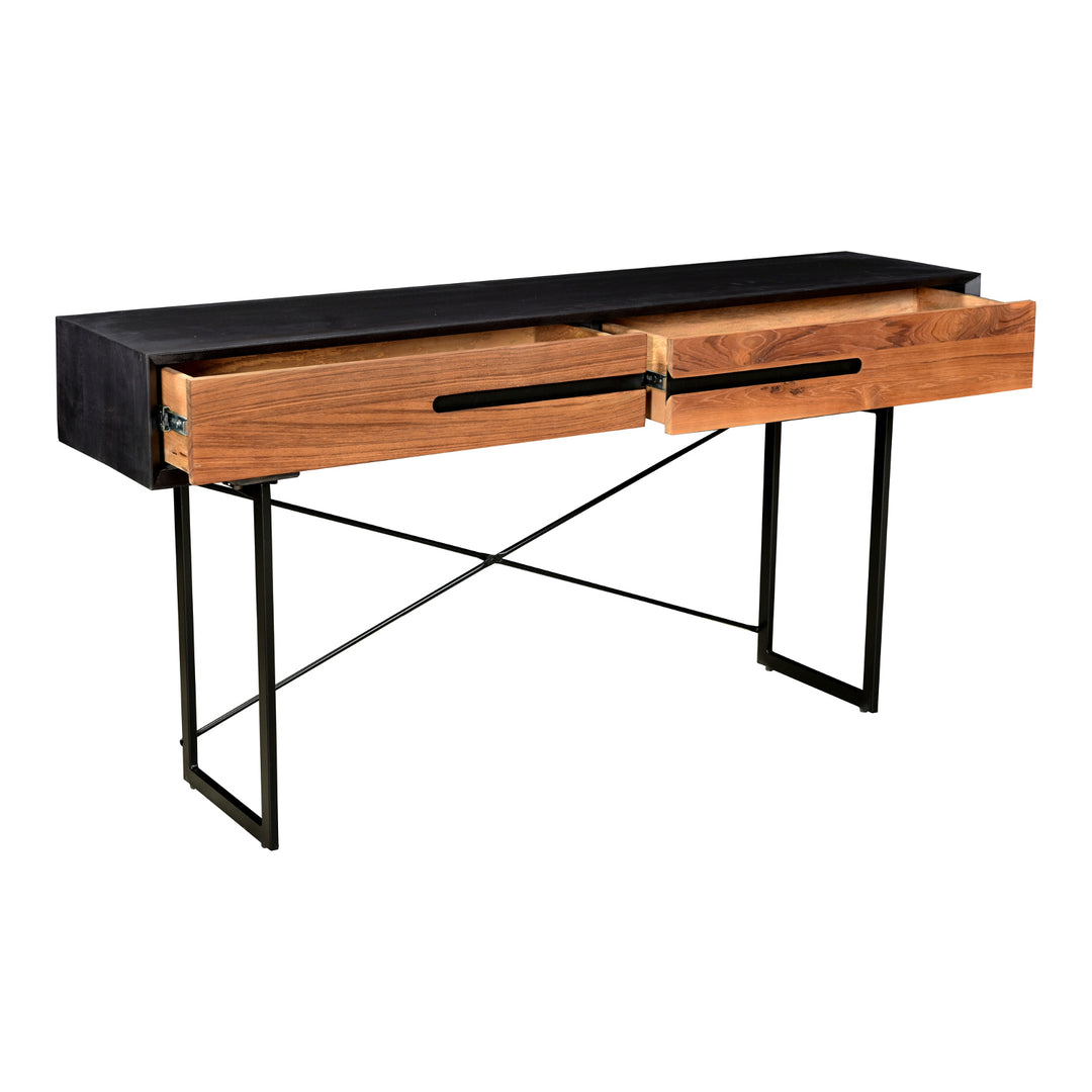 VIENNA TEAK TWO DRAW CONSOLE TABLE
