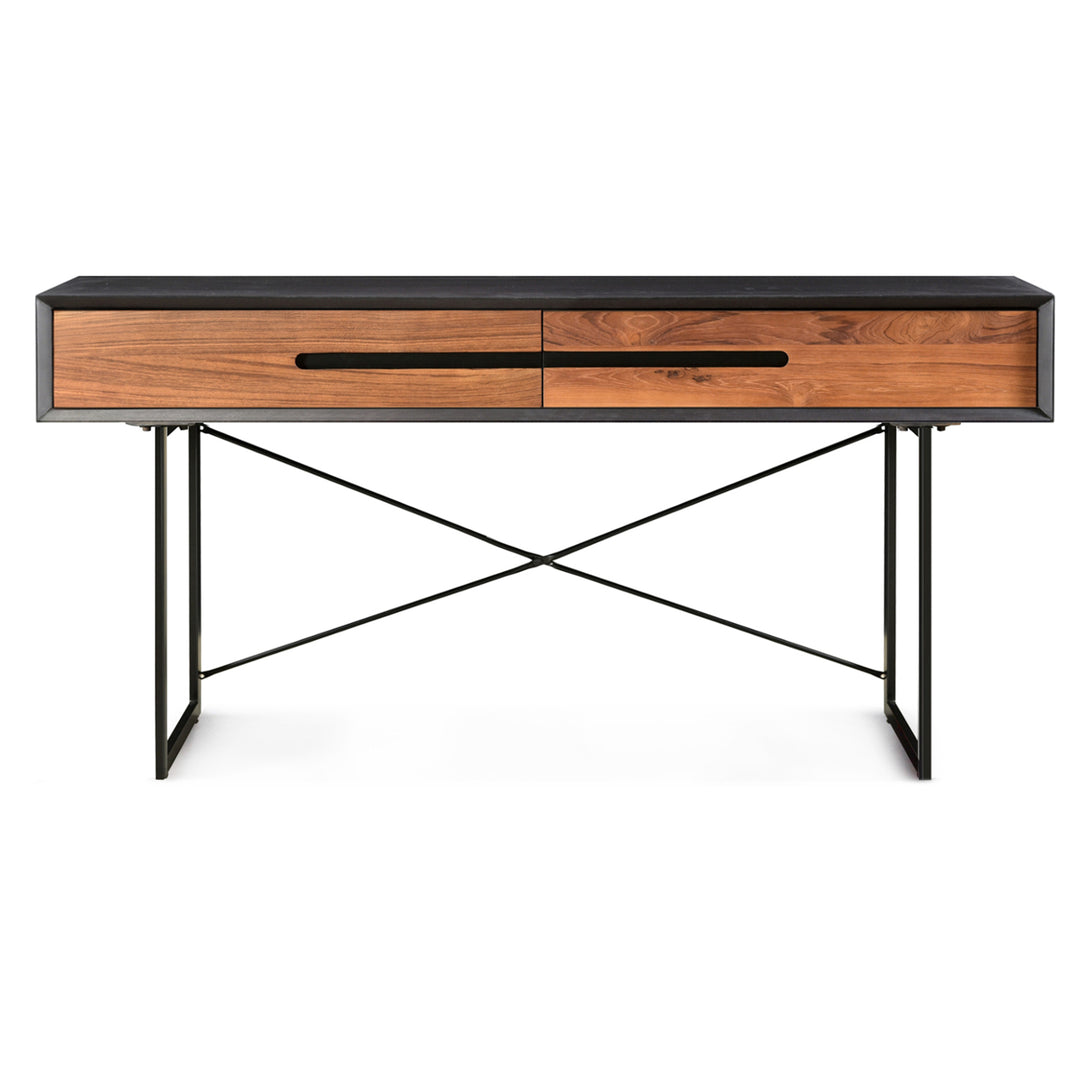 VIENNA TEAK TWO DRAW CONSOLE TABLE