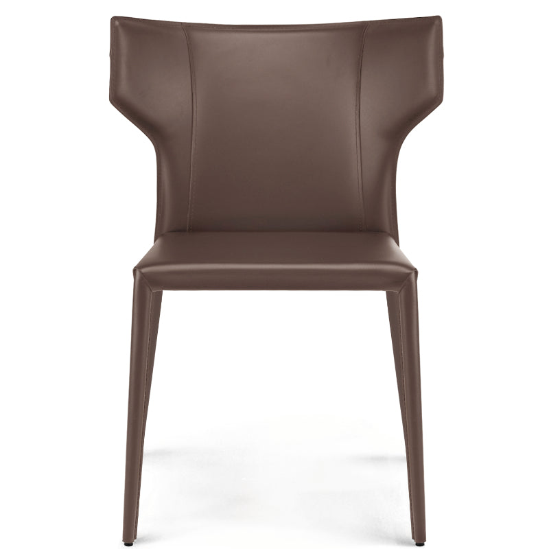WAYNE LEATHER WRAPPED DINING CHAIR
