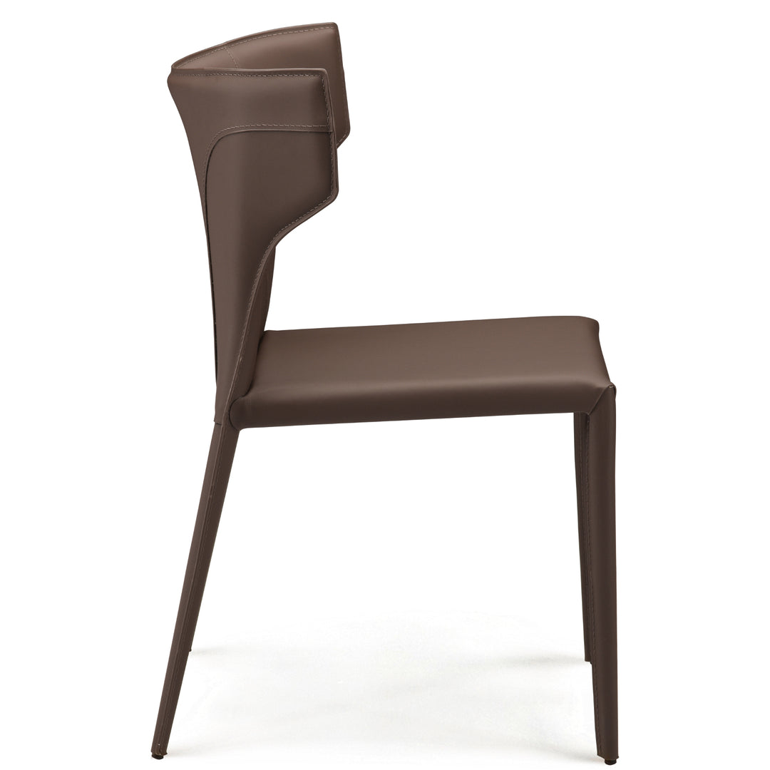 WAYNE LEATHER WRAPPED DINING CHAIR