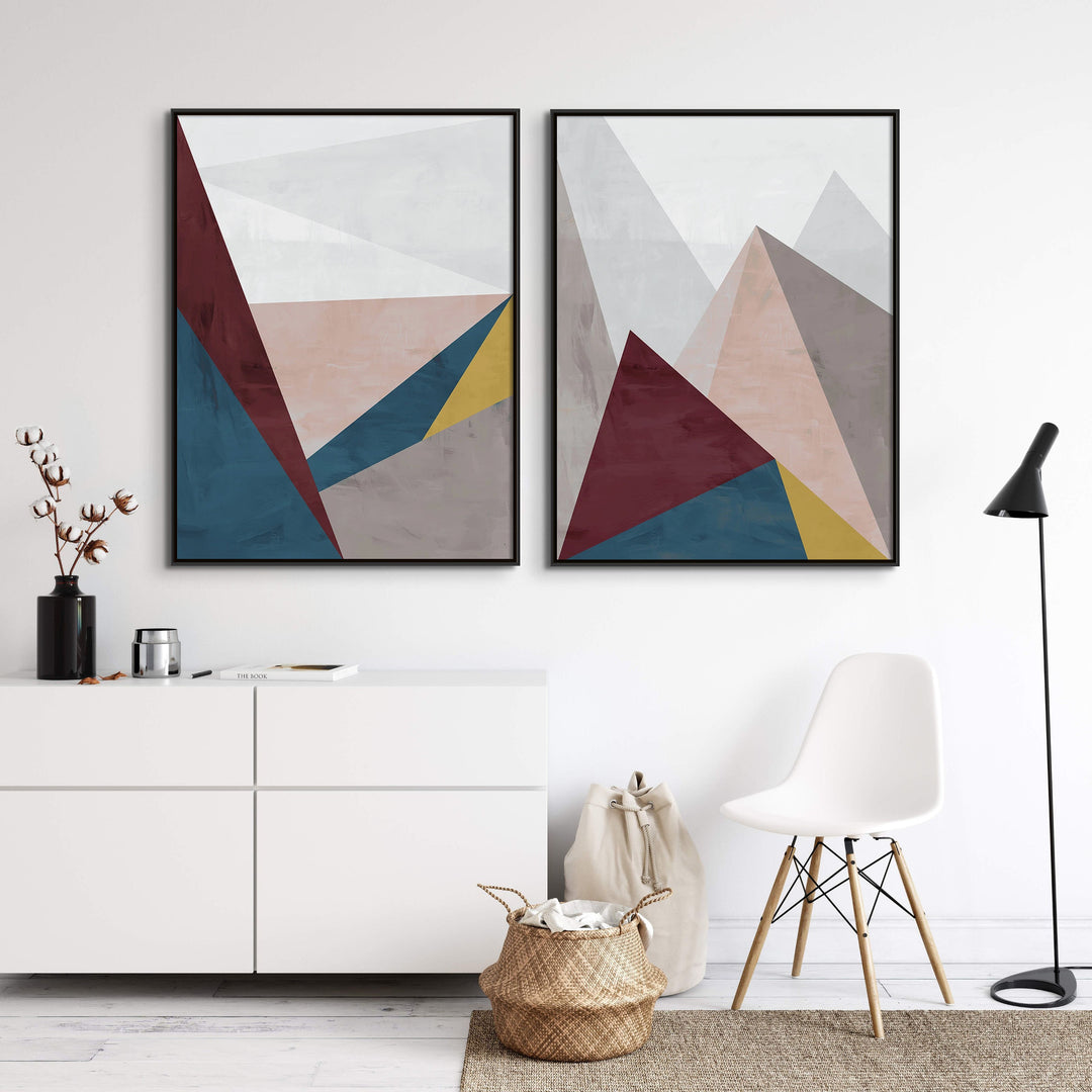 "WE ARE TRIANGLES" CANVAS ART DIPTYCH